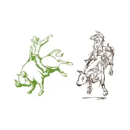 Bull Rider Rodeo SVG Cuttable Designs