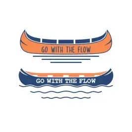 Go with the Flow Rowing Boat SVG Cuttable Designs