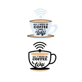 All I Need is Coffee and Wifi SVG Cuttable Designs