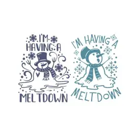 Winter Christmas I'm Having a Meltdown Snowman SVG Cuttable Designs