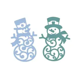 Swirling Pattern Snowman SVG Cuttable Designs