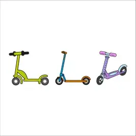 Kick Scooter Pack SVG Cuttable Designs