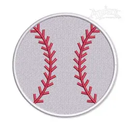 Baseball Ball Machine Embroidery Design