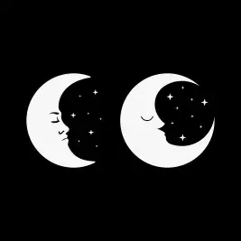 Sleeping Moon SVG Cuttable Design