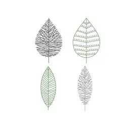 Line Art Leaf Pack SVG