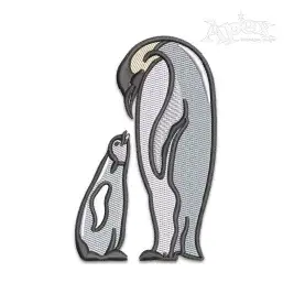 Father and Baby Penguin