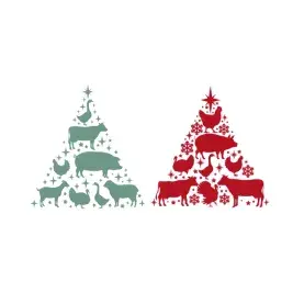 Farm Animals Christmas Tree SVG