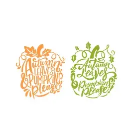 Autumn Leaves & Pumpkins Please SVG