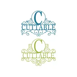 Monogram Name Split Frame SVG