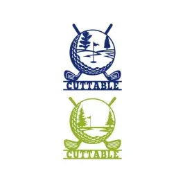 Golf Split Frame SVG