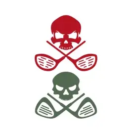 Skull Golf SVG