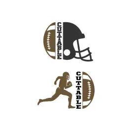 Football Split Frame SVG