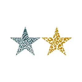 Cheetah Leopard Pattern Star SVG Cuttable Designs
