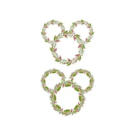 Mouse Head Christmas Wreath SVG Cuttable Design
