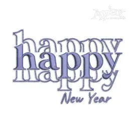 Happy New Year #5 Machine Embroidery Design