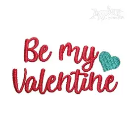 Be My Valentine Machine Embroidery Design