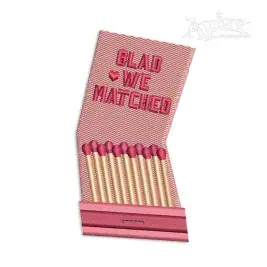 Glad We Matched Valentine's Day Machine Embroidery Design
