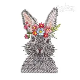 Bunny Flowers Wreath