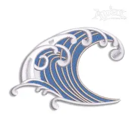 Sea Wave Ocean Machine Embroidery Design
