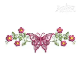 Butterfly Flowers Embellishment