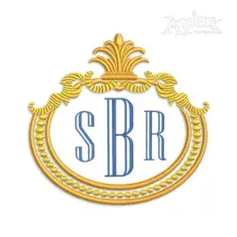 French Antique Frame Machine Embroidery Design