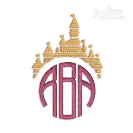 Castle Topper Monogram Frame Machine Embroidery