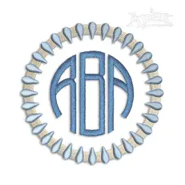 Droplet Circle Monogram Frame