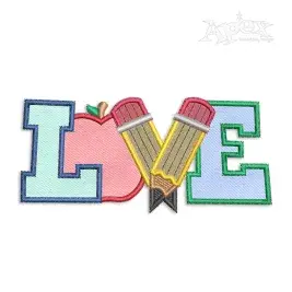 Love Applique Back To School Design