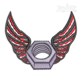 Angelic Wing Nut Machine Embroidery Design Sewing Pattern Download File