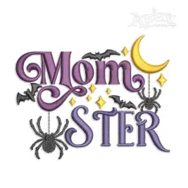Halloween Mom Ster Machine Embroidery Design