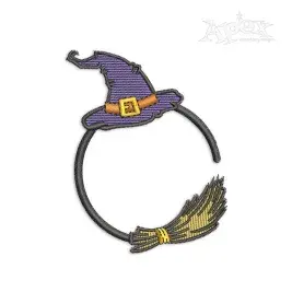 Witch Hat Broomstick Frame