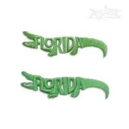 Florida Alligator or Gator Pack Regular 3D Puff Embroidery Designs