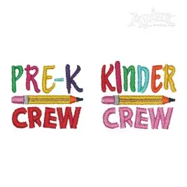 Kindergarten & Preschool Crew Bundle Embroidery Design - Apex
