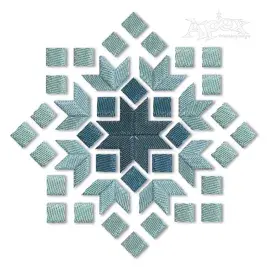 Geometric Flower Embroidery Design #2