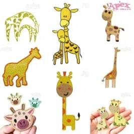 Cute Giraffe Embroidery Designs Bundle thumbnail