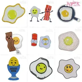 Egg and Bacon Embroidery Designs Bundle thumbnail
