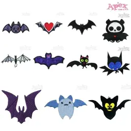 Halloween Bat Embroidery Designs Bundle thumbnail