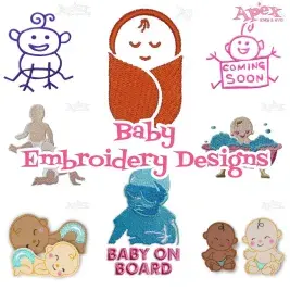 new baby embroidery design thumbnail bundle