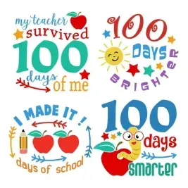 100 Days SVG Cuttable Designs