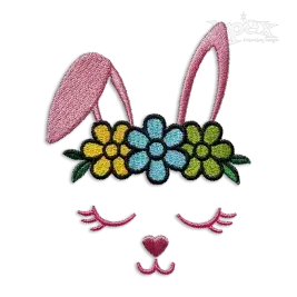 Adorable Floral Bunny Machine Embroidery Designs