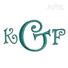 Alabama Curlz Machine Embroidery Fonts by Apex Designs