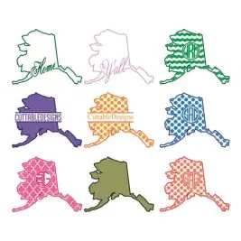 Alaska Home State SVG Cuttable Design