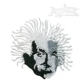 Albert Einstein Embroidery Design