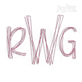 Allie Sketch Machine Embroidery Font by Apex