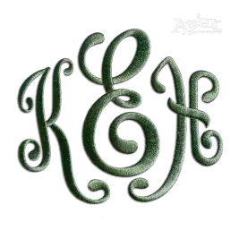Alsace Monogram Embroidery Font - KEH