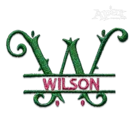 Amber Monogram Split Machine Embroidery Fonts