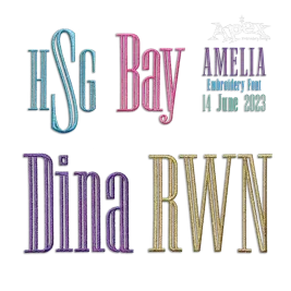 Amelia Machine Embroidery Font By Apex