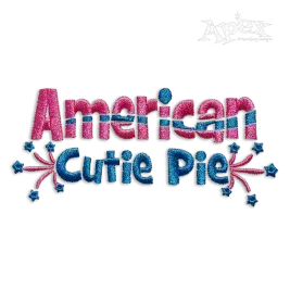 American Cutie Pie America Patriotic Machine Embroidery Designs.
