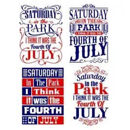 American USA flag Saturday Pack SVG Cuttable Designs