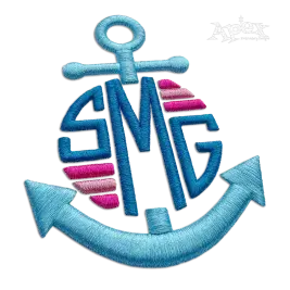 Anchor 3-D Puffy Frame Machine Embroidery Design by Apex Digitizing